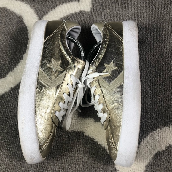 Converse Sneakers Womens Size 7 Metallic Breakpoint Shoes Gold Star - Picture 5 of 10